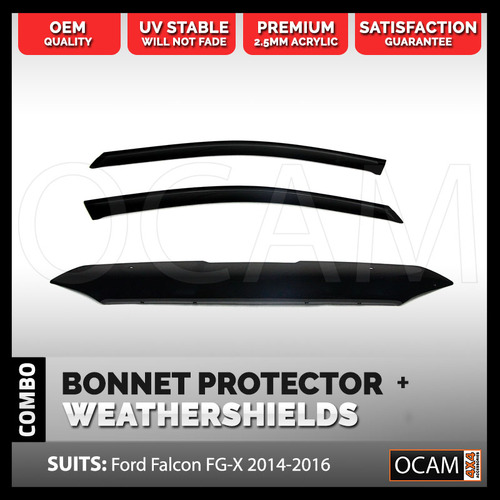 Bonnet Protector, Weathershields For Ford Falcon FG-X 2014+ Ute FGX Visors