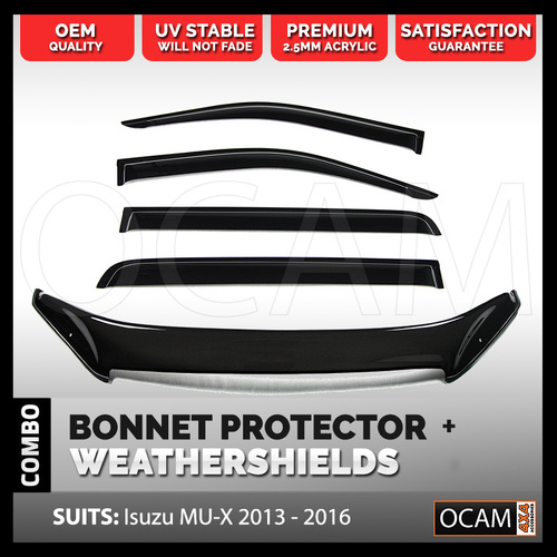 Bonnet Protector & Weathershields for Isuzu MU-X 2013-2016 MY13-16 MUX