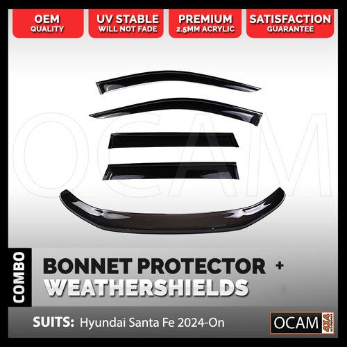 Bonnet Protector, Weathershields For Hyundai Santa Fe 2024-On