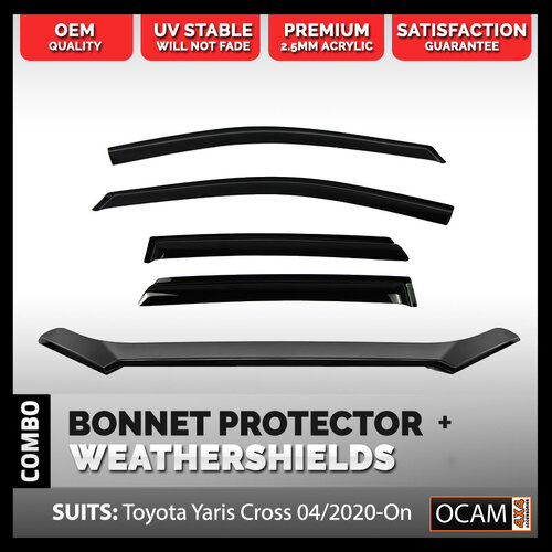 Bonnet Protector, Weathershields For Toyota Yaris Cross 08/2020-On Visors