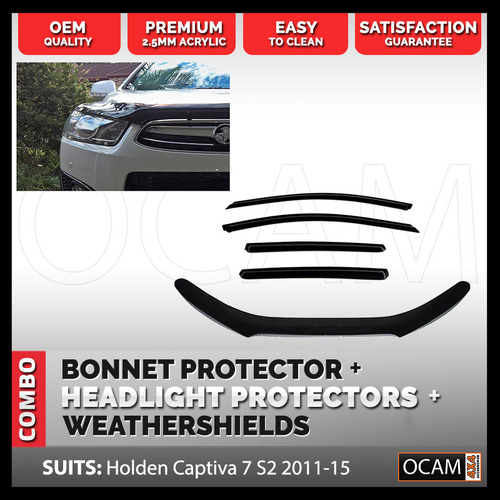 Bonnet, Headlight Protectors, Visors for Holden CG Captiva 7 S2 2011-15