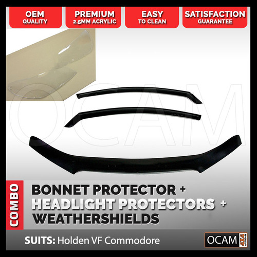 Bonnet, Headlight Protectors, Weathershields For Holden VF Commodore Visors