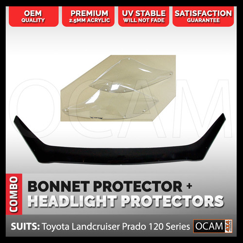 For Toyota Prado 120 Series 2002-09 Bonnet & Headlight Protectors