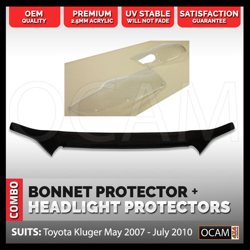 Bonnet Protector Headlight Protector For Toyota Kluger May 2007 - July 2010 4X4