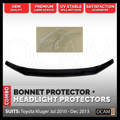 Bonnet Protector Headlight Protector For Toyota Kluger Jul 2010 - Dec 2013 4X4