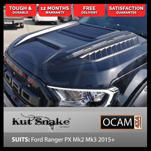 Kut Snake T-REX Bonnet Scoop for Ford PX MKII PX MKIII Ranger, Everest, 2015-06/2022 ABS