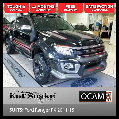 Kut Snake Raptor Style Bonnet Scoop For PX Ford Ranger 2011-15, ABS