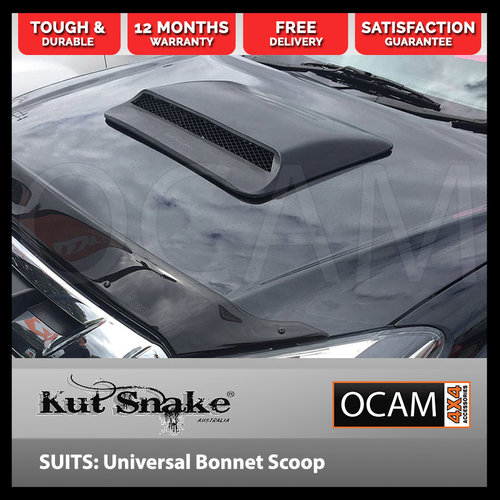 Kut Snake Bonnet Scoop Universal in Gloss Black, ABS Plastic