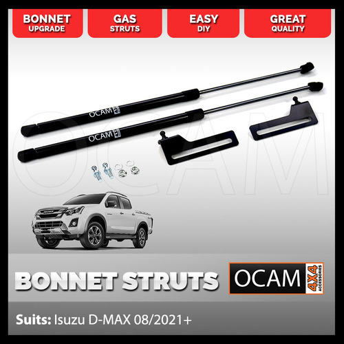OCAM Bonnet Strut Kit for Isuzu D-MAX / MU-X, 2021-Current
