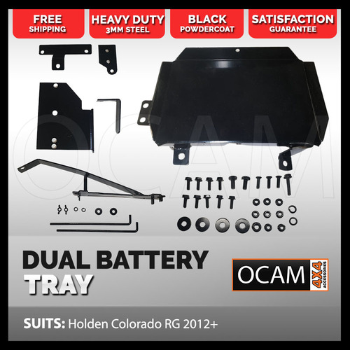 OCAM Dual Battery Tray for Holden Colorado RG, 2012-Current, Under Bonnet