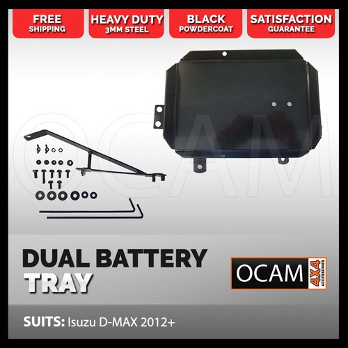 OCAM Dual Battery Tray for Isuzu D-MAX, 06/2012 - 07/2020, Under Bonnet