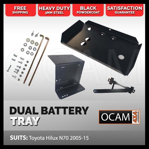 OCAM Dual Battery Tray for Toyota Hilux N70 2005-15 Under Bonnet