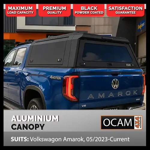 OCAM Gen 2 Aluminium Canopy For Volkswagen Amarok, 05/2023-Current, Dual Cab - Solid Doors