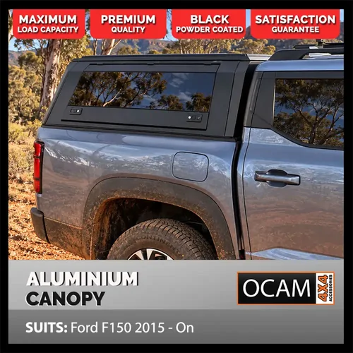 OCAM Gen 2 Aluminium Canopy For Ford F150 2015 - Current - Glass Doors