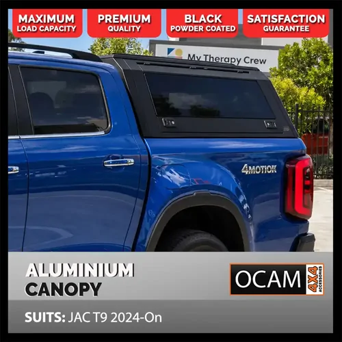 OCAM Gen 2 Aluminium Canopy For JAC T9, 2024-Current, Dual Cab - Glass Doors