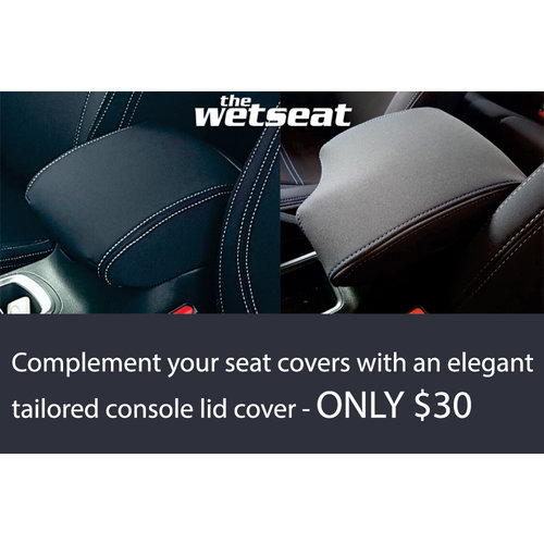 Console Cover - Black Neoprene With Black Stitching for Holden Colorado RG 10/2013-Current, LX-LT