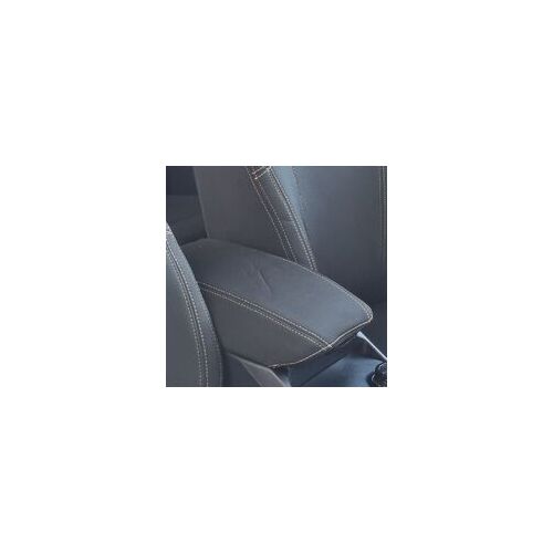 Wetseat Neoprene Console Lid Cover for Ford Ranger RA Next Gen (07/2022-Current) XLT/Sport/Platinum/Wildtrak/X Dual Cab Ut Black with Orange Stitching