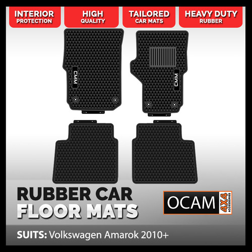 CMM Rubber Car Floor Mats for Volkswagen Amarok, 2010-20,