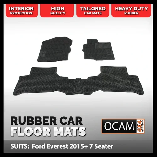 CMM Rubber Car Floor Mats for Ford Everest UA 2015-Current 7 seater 5 seater