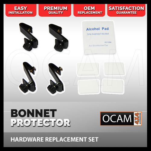 Bonnet Protector Clips for Mitsubishi Pajero 1994-98 Tinted Guard Fitting Kit