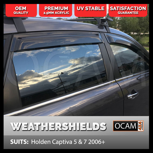 OCAM Weathershields for Holden Captiva 5 & 7 2006-2020 Tinted Window Visors