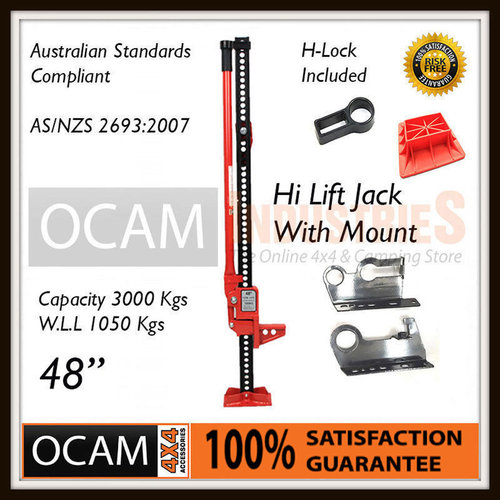 High Lift Jack Farm Heavy Duty Red 48 inch Mount & Base 4x4