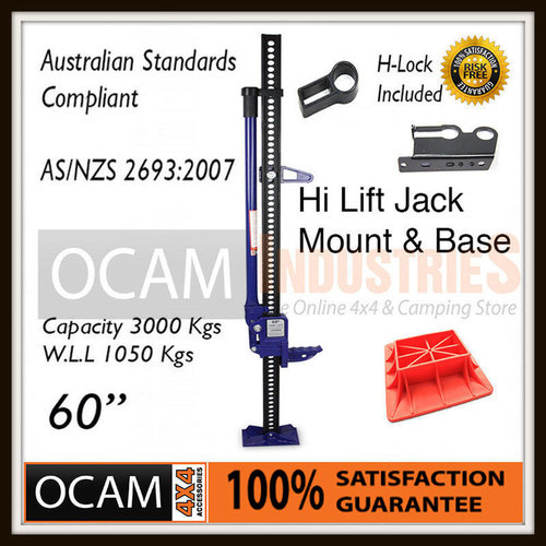 High Lift Jack Farm Heavy Duty Blue 60 inch Mount & Base 4x4 4WD