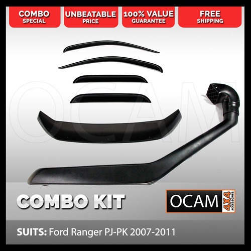 For Ford Ranger PK 2009-2011 Snorkel Bonnet Protector Weathershields Window Visors