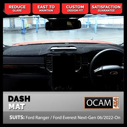 Dash Mat for Ford Ranger / Ford Everest Next-Gen 06/2022-On