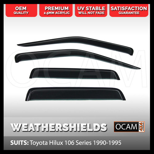 OCAM Weathershields for TOYOTA HILUX 106 Series 1990-1996 Tinted Window Visors