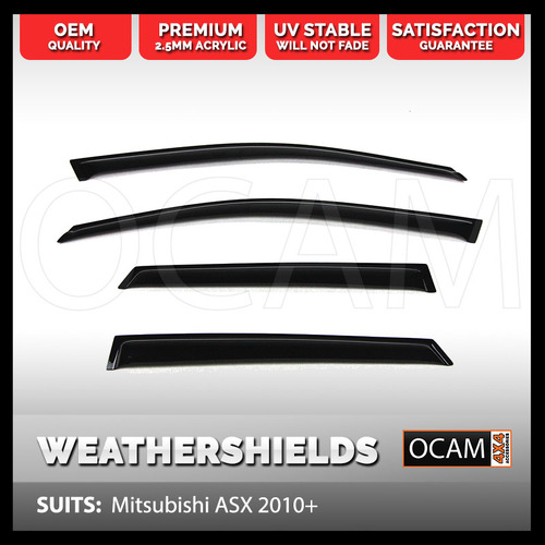 OCAM Weathershields for Mitsubishi ASX 2010-24 Window Visors Tinted