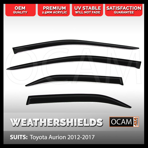 OCAM Weathershields for Toyota Aurion 2012-2017 Series Window Door Visors