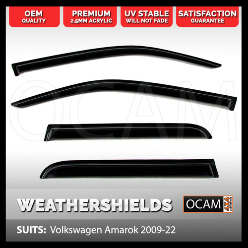 OCAM Weathershields for Volkswagen Amarok 2009 - 2022 Window Door Visors