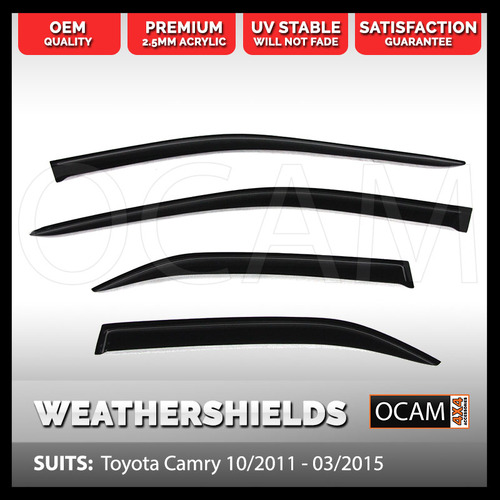 OCAM Weathershields for Toyota Camry 10/2011 - 03/2015 Window Visors