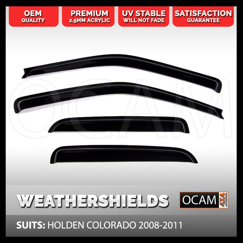 OCAM Weathershields for HOLDEN COLORADO 2008-2011 Window Door Visors