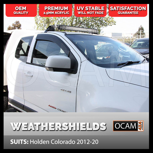 OCAM Weathershields for Holden Colorado Single Cab/Space Cab 2012-2020 Window Door Visors