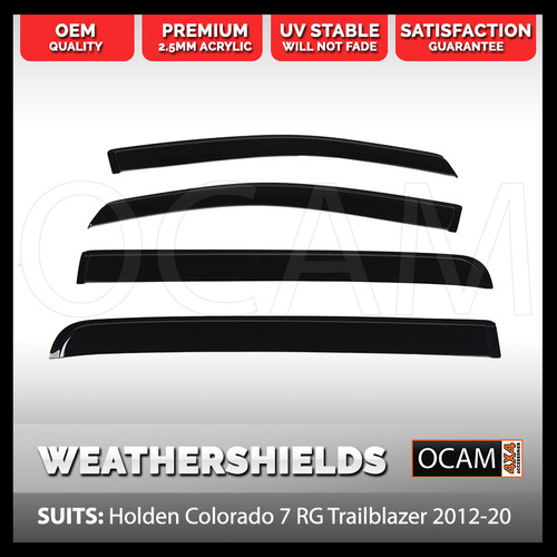 OCAM Weathershields for Holden Colorado 7 RG Trailblazer Wagon 2012-2020 Window Visors