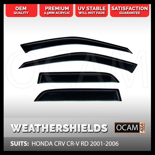 OCAM Weathershields for HONDA CRV CR-V RD 2002-2006 Window Door Visors Tinted