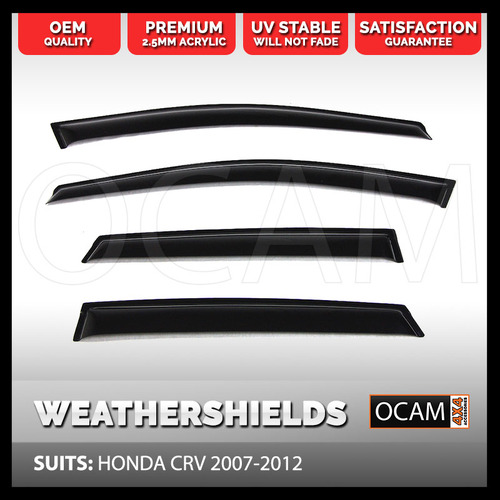 OCAM Weathershields for HONDA CRV 2007-2012 Window Door Visors Tinted
