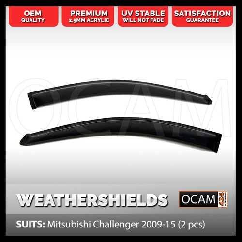 OCAM Weathershields for Mitsubishi Challenger 2009-15 (2 pcs) Window Visors