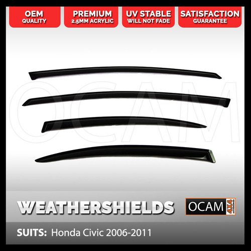 OCAM Weathershields For Honda Civic 2006-2011 Gen 8 Window Visors