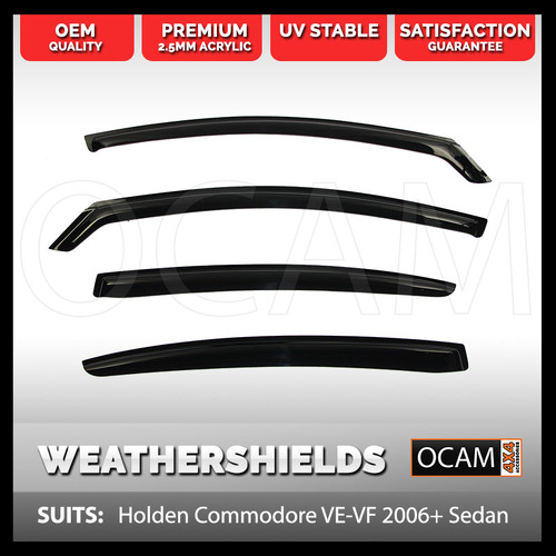 OCAM Weathershields For Holden Commodore VE-VF 2006-17 4 pcs Window Visors