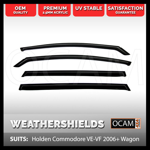 OCAM Weathershields For Holden Commodore VE-VF 2006-17 Wagon Window Visors