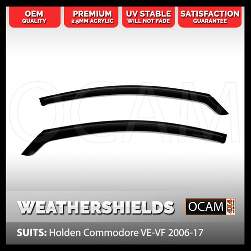 OCAM Weathershields For Holden Commodore VE-VF 2006-17 Window Visors 2 pcs