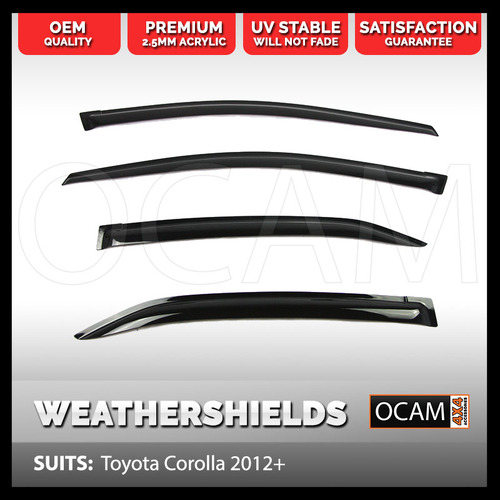 OCAM Weathershields For Toyota Corolla 2012-18 Sedan Window Visors