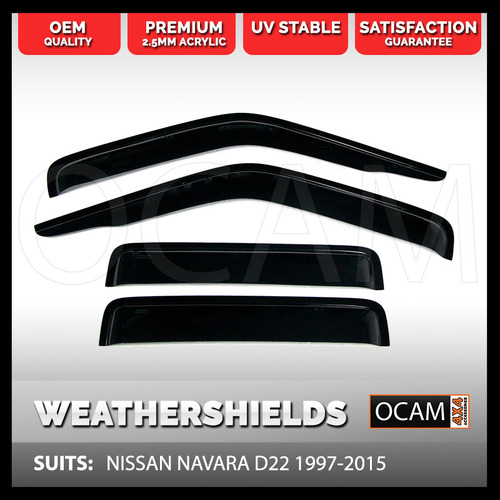 OCAM Weathershields for NISSAN NAVARA D22 1997-2015 Window Visors