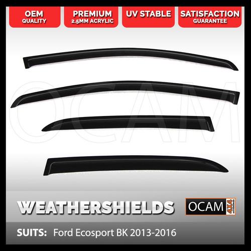OCAM Weathershields for Ford Ecosport BK 2013-2016 Window Visors Tinted