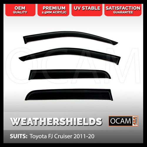 OCAM Weathershields For Toyota FJ Cruiser 2011-2020 Tinted Visors
