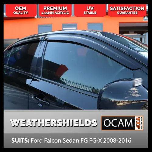 Weathershields For Ford Falcon Sedan FG FG-X 2008-2016 Visors XR XR6 XR8