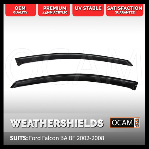 Weathershields For Ford Falcon BA BF 2002-2008 Visors XR XR6 XR8 Front Set Only